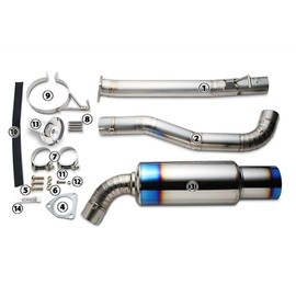 Tomei Ti Exhaust Repair Part Sound Reducer ver.2#13 For S2000 - TB6090-HN04A