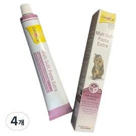 Gymcat cat paste extra nutritional supplement, 100g, hairball, 4 pcs / 짐캣 고양이 페이스트 엑스트라 영양제, 100g, 헤어볼, 4개