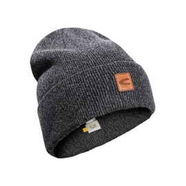 camel active Men's Cotton Blend Beanie, Asphalt