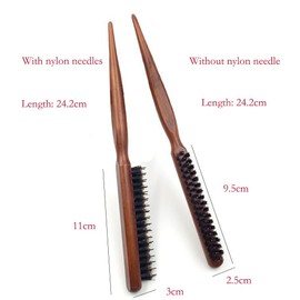 RY-EARL Haarbürste Wildschweinborsten, 2er Pack Toupierbürste Borsten Bürste Haarkamm zum Toupieren, Antistatisch Naturborsten Für Haarpflege Haarstyling, Stylingbürste Für Salon oder Zuhause