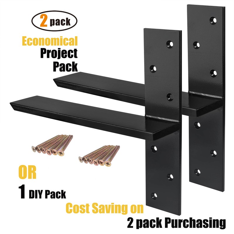Free Hanging T Shelf Bracket, Solid Heavy Duty Steel Knee
