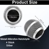 4 Pieces Metal Microphone Mesh Heads, Microphone Metal Head with