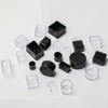Pack of 8 square chair leg caps, square plastic plugs,