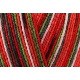 King Cole Footsie 4 Ply Crochet Yarn, 100% Acrylic Knitting Wool for Sweaters, Cardigans, Jumpers, Socks - 100g Ball - 4905 - Watermelon - Single (1 Ball)