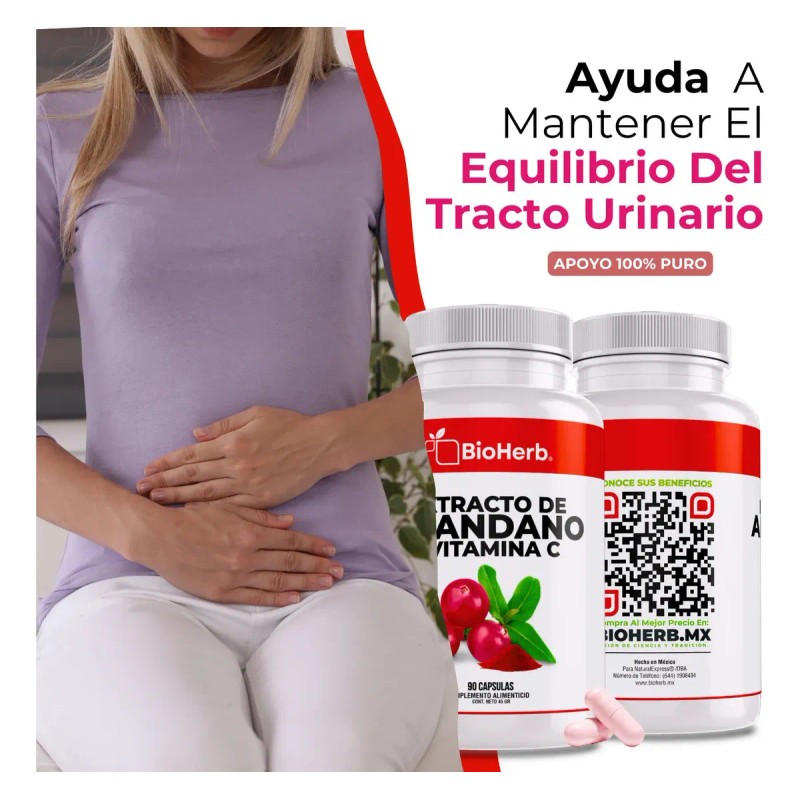 Bioherb Arándano Rojo Orgánico Vitamina Extracto 100 Puro Concentrado Cápsulas