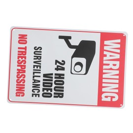 Mipcase Retro Metal No Trespassing Sign Durable Security Camera Warning Sign for Outdoor Property Decor Easy to Install Wall Art Enhances Security and Deters