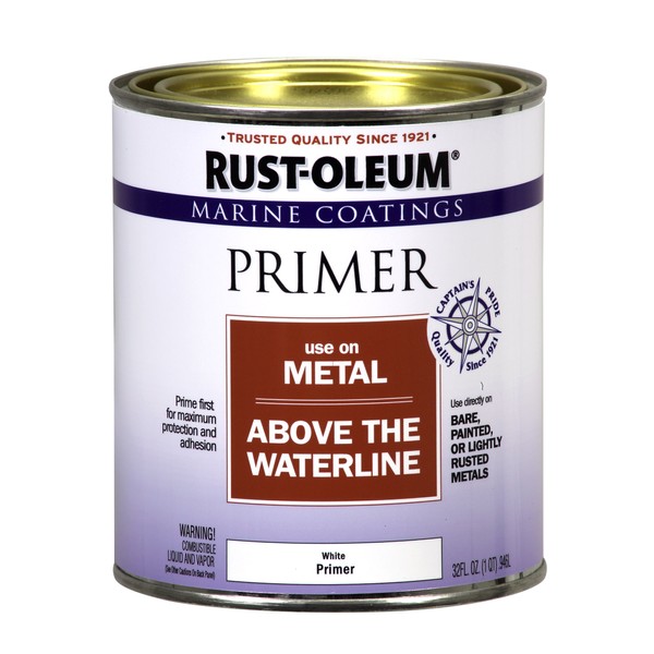 Rust-Oleum 207016 Marine Metal Primer, Quart , White, 1 Quarts (Pack of 1)