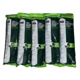 Greenlite 5x Greenlite Tier 1 Advanced 7 Outlet Surge Protecting Power Strips Pack Of 5