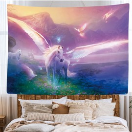 Ulticool - Tapestry Decoration Home - Unicorn Horse Things Animals - 200 x 150 cm - Wall Towel Wall Hangings - Accessories for Bedroom Living Room Children's Room