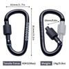 TITECOUGO 4 PCS Aluminum Alloy D-Ring High Strength Carabiner Key