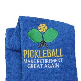 LEVLO Pickleball Sports Lovers Gift Pickleball Make Retirement Great Again Towels for Pickleball Lovers Gifts (PICKLEBALL MAKE RETIREMENT GREAT AGAIN)