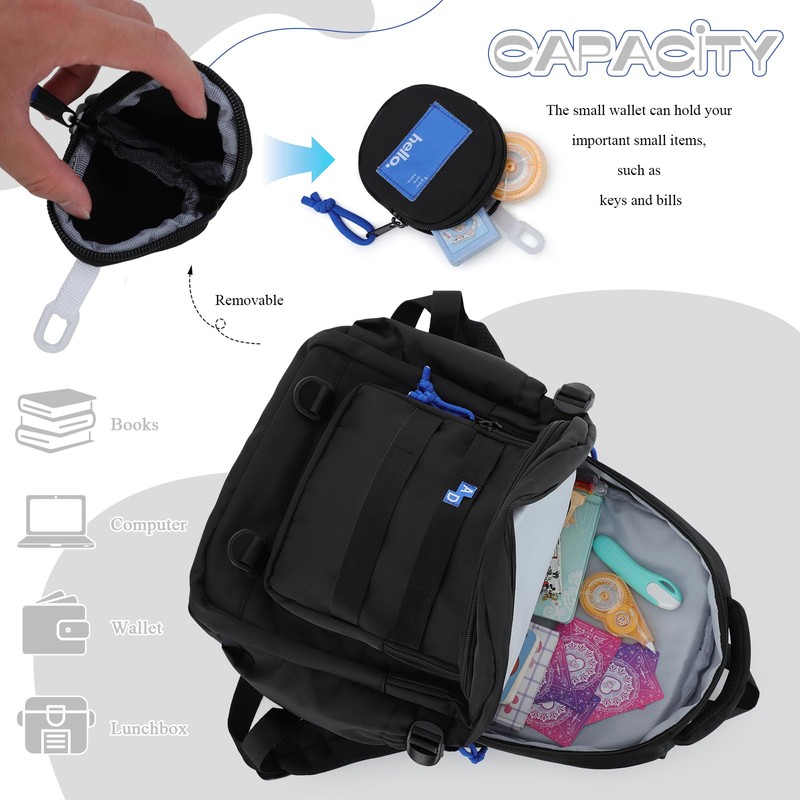 EVEOUT Backpack for Teen Girls Aesthetic Lightweight Children's Rucksack Large