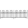 Sunnydaze Strasbourg 6' Set of 2 Steel Decorative Garden Fence