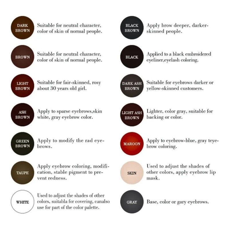 Pigmento Microblading Biomaser Tinta Para Ceja Shading Color Black