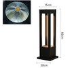 SLAWA Outdoor LED Post Light 23.62" Black Square Exterior Lawn