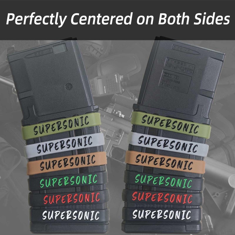 12 Pack Magsaddle Supersonic Magazine Marking Bands Supersonic Ammo Caliber
