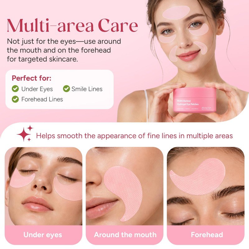 PDRN Retinol Hydrogel Eye Patches for Dark Circles & Puffiness