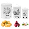 EQEY Kitchen Potato and Onion Storage Bin,Metal Vegetable Storage Bins