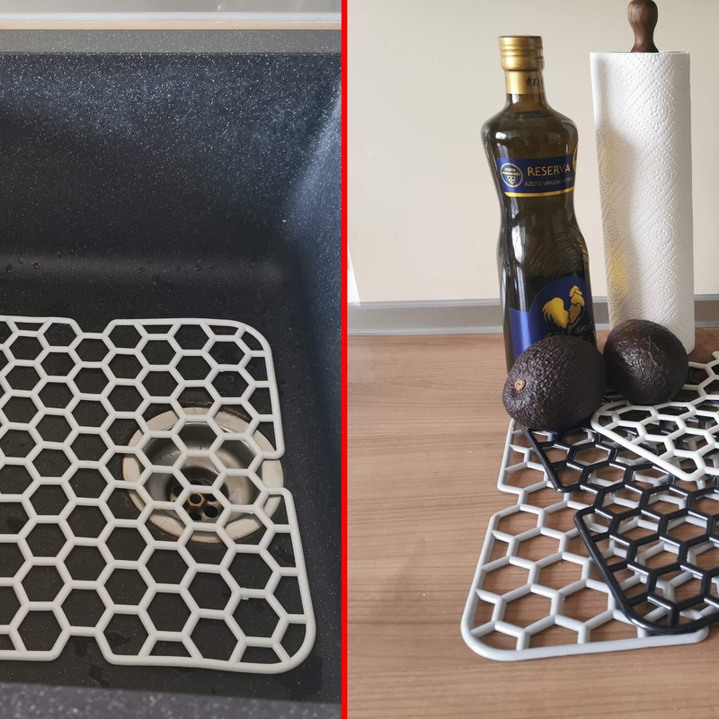Kerafactum Sink Rubber Mat Sink Insert Drip Mat Non-Slip Mat