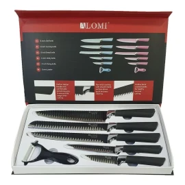CL Set Cuchillos Millerhaus Pro Line Recubrimiento Ceramica Neg