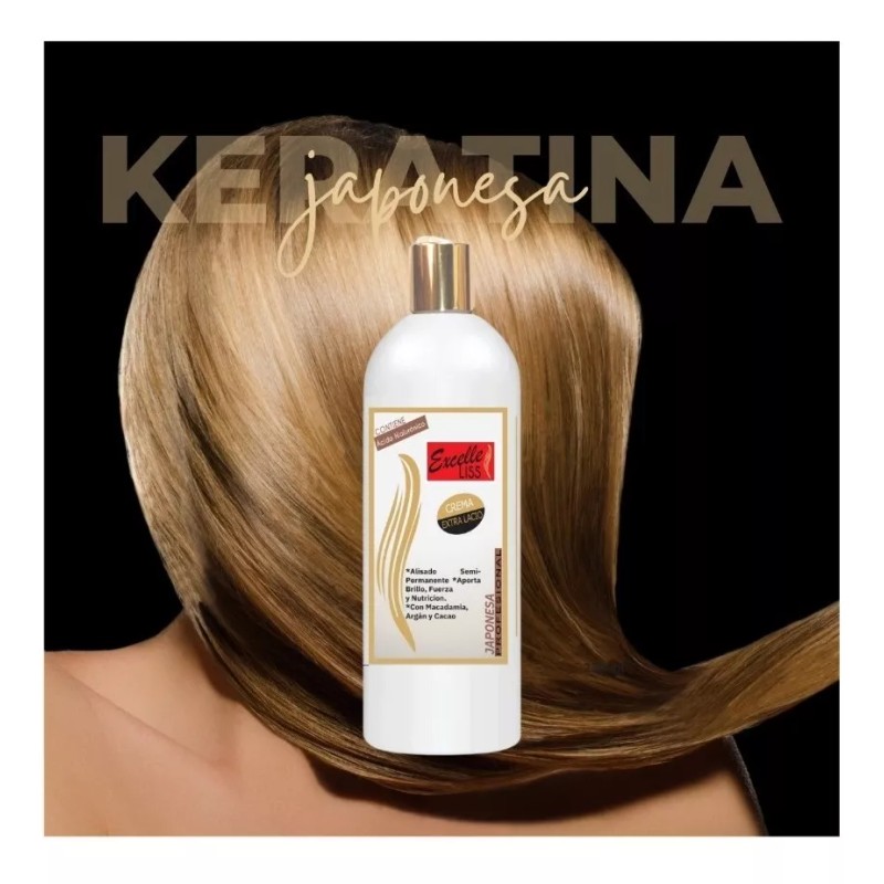 Excelle Liss Keratina Japonesa 250 Ml Cirugía Capilar Alaciado Prof.