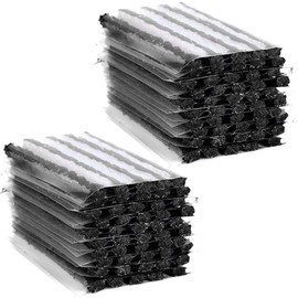 ETOPARS 100 Pcs Emergency Tubeless Tire Puncture Repair Strip Strings Kit Plug Rubber Tool Recovery Car Motorcycle Bike Black 200mm x 6mm