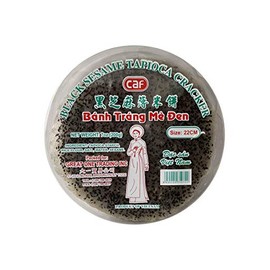 CAF Black Sesame Tapioca Crackers, 7oz, 1 pack