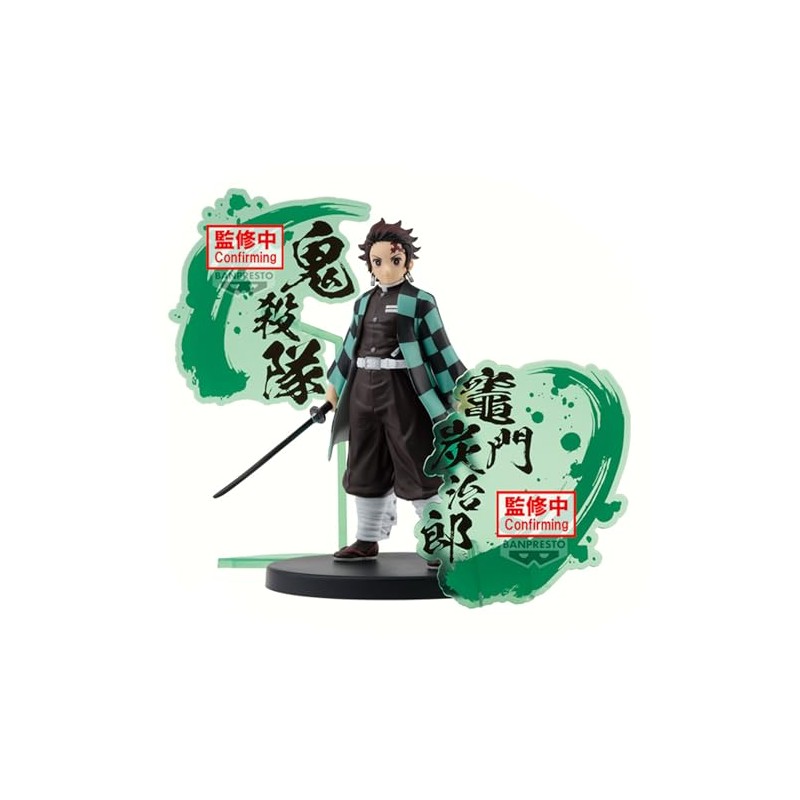 Kamado Tanjiro Statue Mit Rotem Acryl 17 Cm