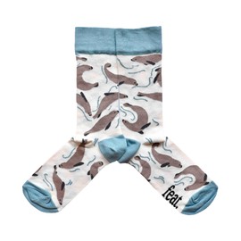 Seal socks, Unisex, Crew length, Gift, Novelty, Smart Casual, Combed Cotton (UK, Numeric, 4, 7, Regular, Regular)