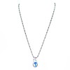 BlueRica Colgante de lágrima de cristal con hongo en cadena