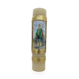 St Patrick Cirio Paschal Candle Easter Lent Holy Cirio Pascual 8" x 2" Vela Religious Gift