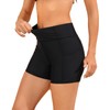 Women 3" High Waisted Swim Board Shorts Quick Dry Boy