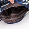 YYW Women's Multi Pocket Waterproof Nylon Shoulder Bag, M-solid black,