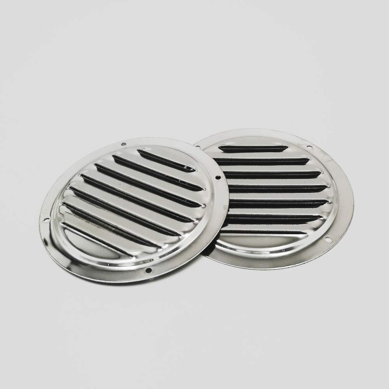 2PCS 5" Round Louvre Air Vent stainles steel Ventilation Ventilator