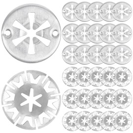 JatilEr Pack of 30 Clamping Discs Heat Protection Plate, 30 mm Manganese Steel Safety Discs Starlock Heat Plate Spring Rings Assortment Clips for Attaching Heat Shields Under the Hood for Cars
