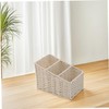 VILLFUL Stackable Storage Box Rattan Basket Lids Desktop Storage Organizer