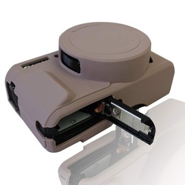 Yisau - Funda para G7X Mark II extraíble para lente cubierta, cubierta de silicona de goma suave para cámara Canon PowerShot (gris claro)