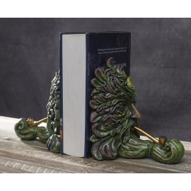 Forest Tree Spirit Ent Celtic Greenman Smoking Golden Pipes Decorative Bookends