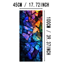 BlissYard Stained Glass Window Film 17.7x39.3 inch Static Cling Window Sticker Anti-UV Sun Blocke Home Decoration Room Office Glass Partitions Home Window Privacy Film Sticker