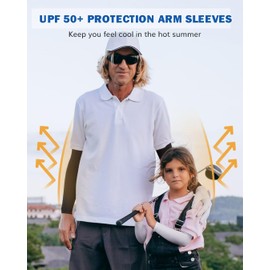 JAY SAREES Arm Sleeves for Men Women Kids 3 Pairs, Compression Sleeve Cover Arms, Tattoo Cover-up Sun Sleeves UV Protection Cooling for Sports Football Baseball Volleyball Boys Girls-15