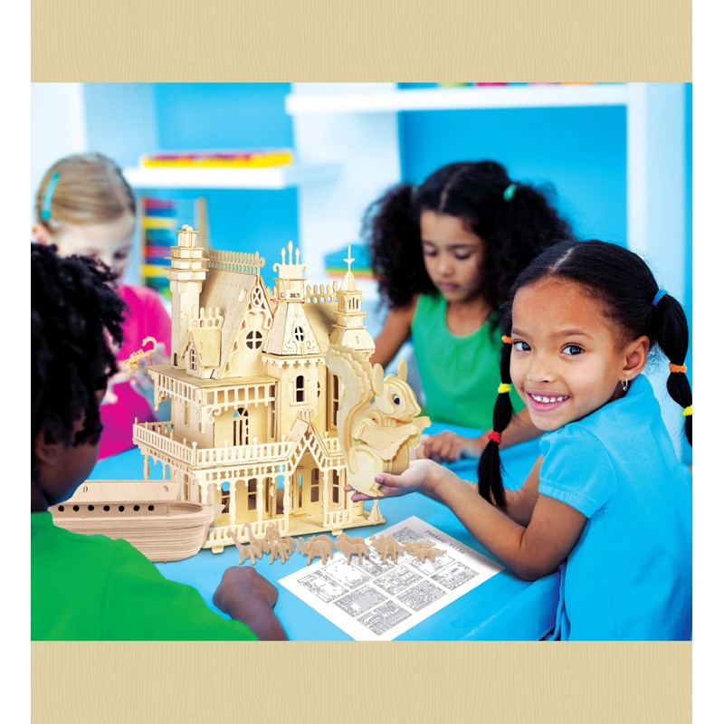 Puzzled 3D Wooden Noah's Ark Toy Puzzle Model Kit -
