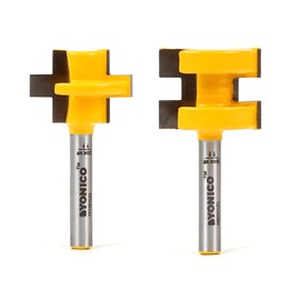 YONICO Router Bits Tongue & Groove Set 3/4-Inch 2 Bit 1/4-Inch Shank 15226q