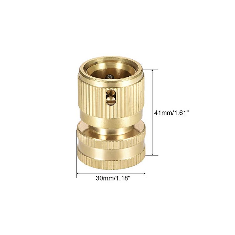 sourcing map 3/4" G Female Brass Quick Connectors Adapters Garden