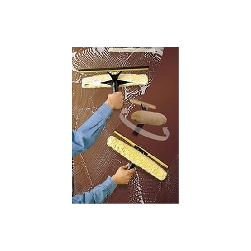 Ettore 71141 Stainless Steel Backflip Window Cleaning Combo Tool, 14-Inch,Black,