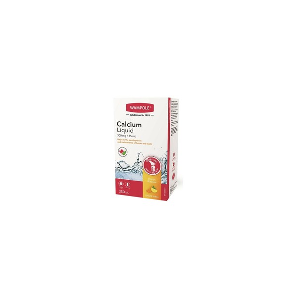 Wampole Calcium Liquid Sugar Free Natural Citrus Flavor 350 mL