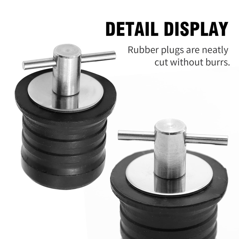 Anxingo 2 Pcs 1-1/4 Inch T-Handle Drain Plug,Twist and Seal