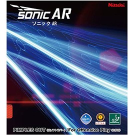 Nittaku NR8585 Table Tennis Rubber Sonic AR Surface Soft Energy Intensive Type (Speed), Black, Medium