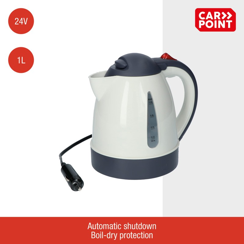 Carpoint Kettle 24V 1L Black