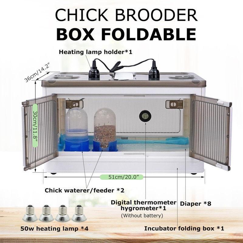 Chicken Brooder Box for Chicks Brooder Heater Chicks Warmer Brooder