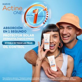 Darrow Protector Solar Facial Dermatológico Actine One FPS50, Bloqueador Solar con Acido Hialuronico, Toque Seco, Invisible, Textura en Gel Ultraliger